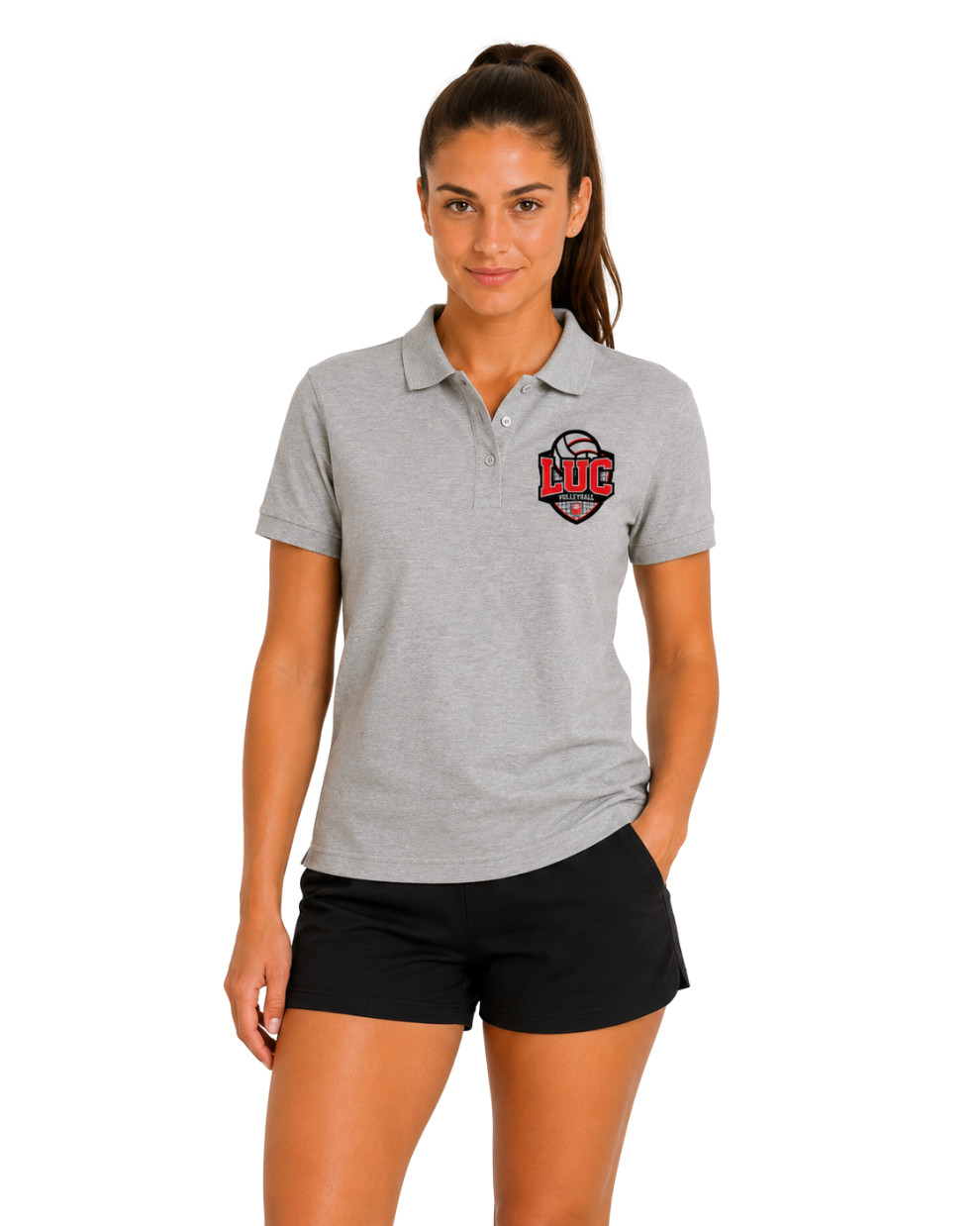 LUC Volleyball Polo Grey – Femme